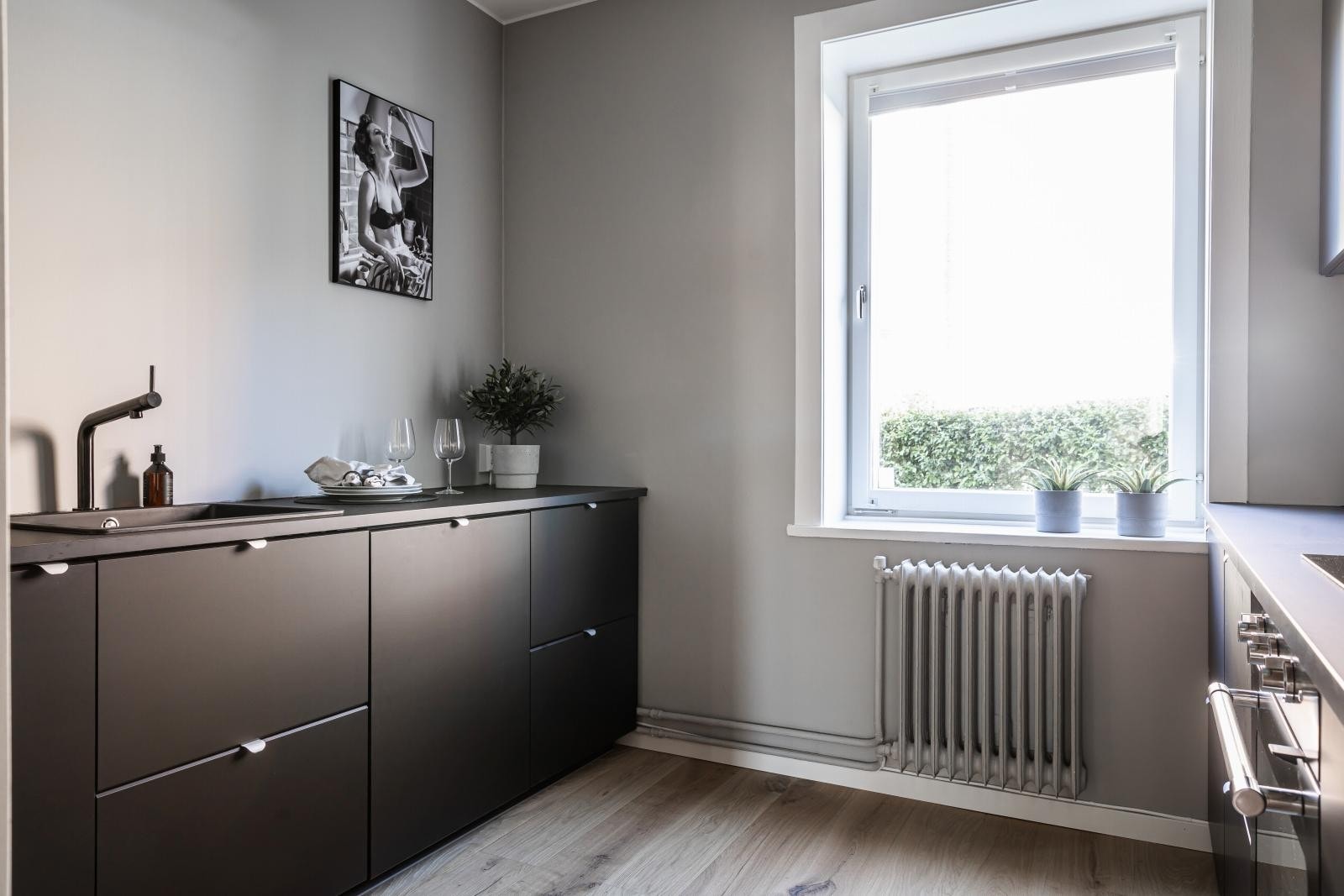 Herlige lysforhold på kjøkkenet. Galleribilde