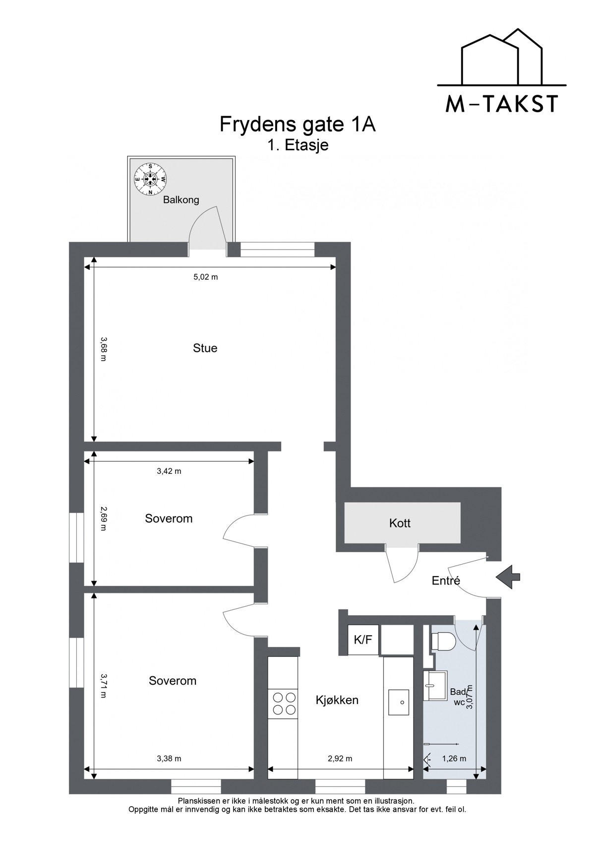 Plantegning Frydens gate 1A Galleribilde