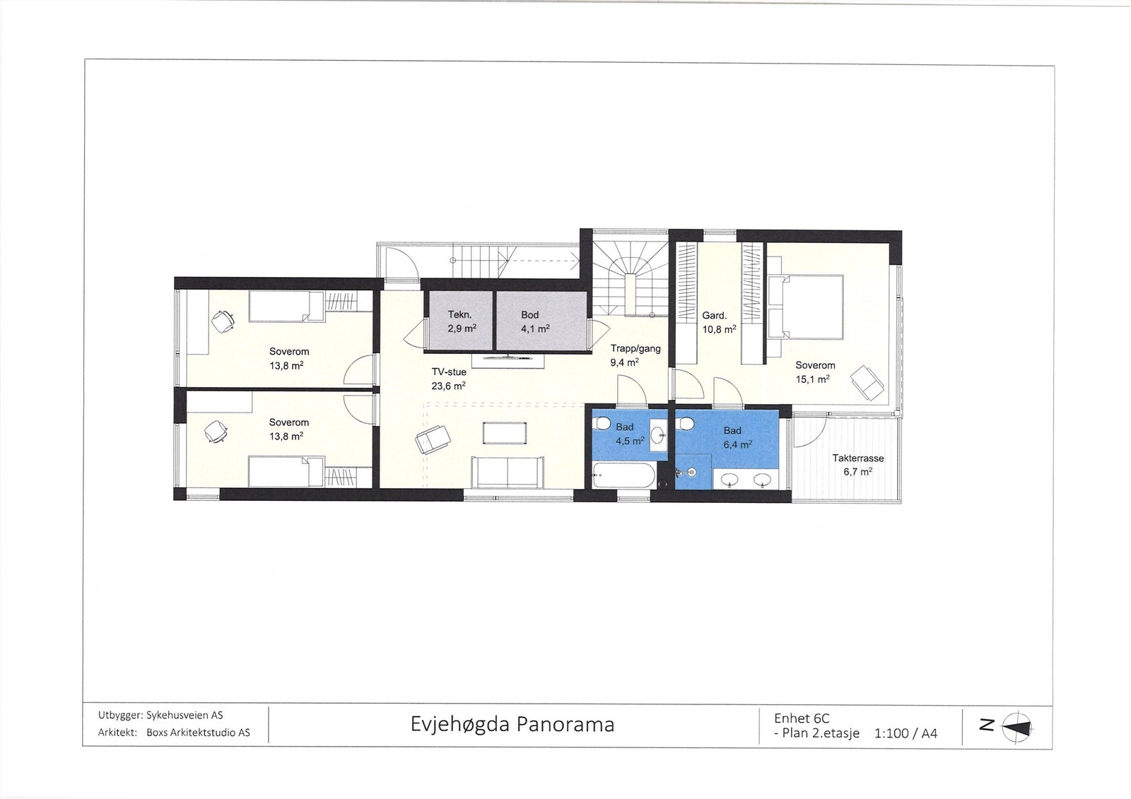 Plantegning 2. etasje Galleribilde