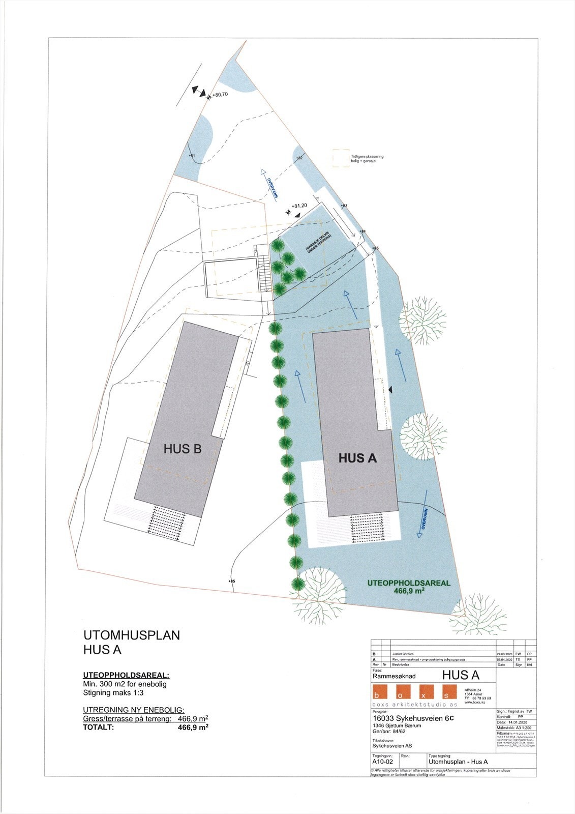 Utomhusplan enebolig Galleribilde