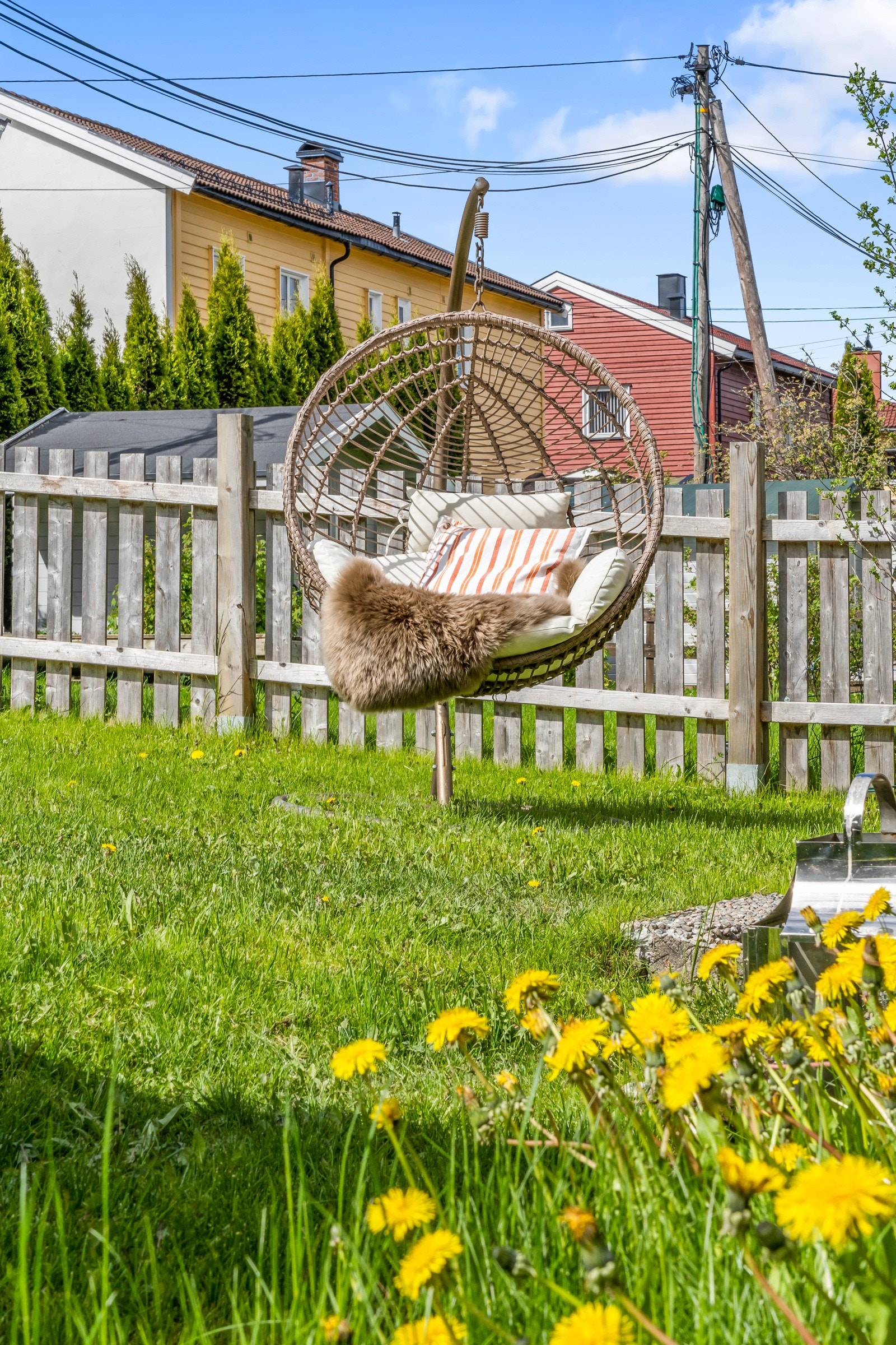 Flotte solforhold med sol fra morgen til kveld på en av boligens samlede sider Galleribilde