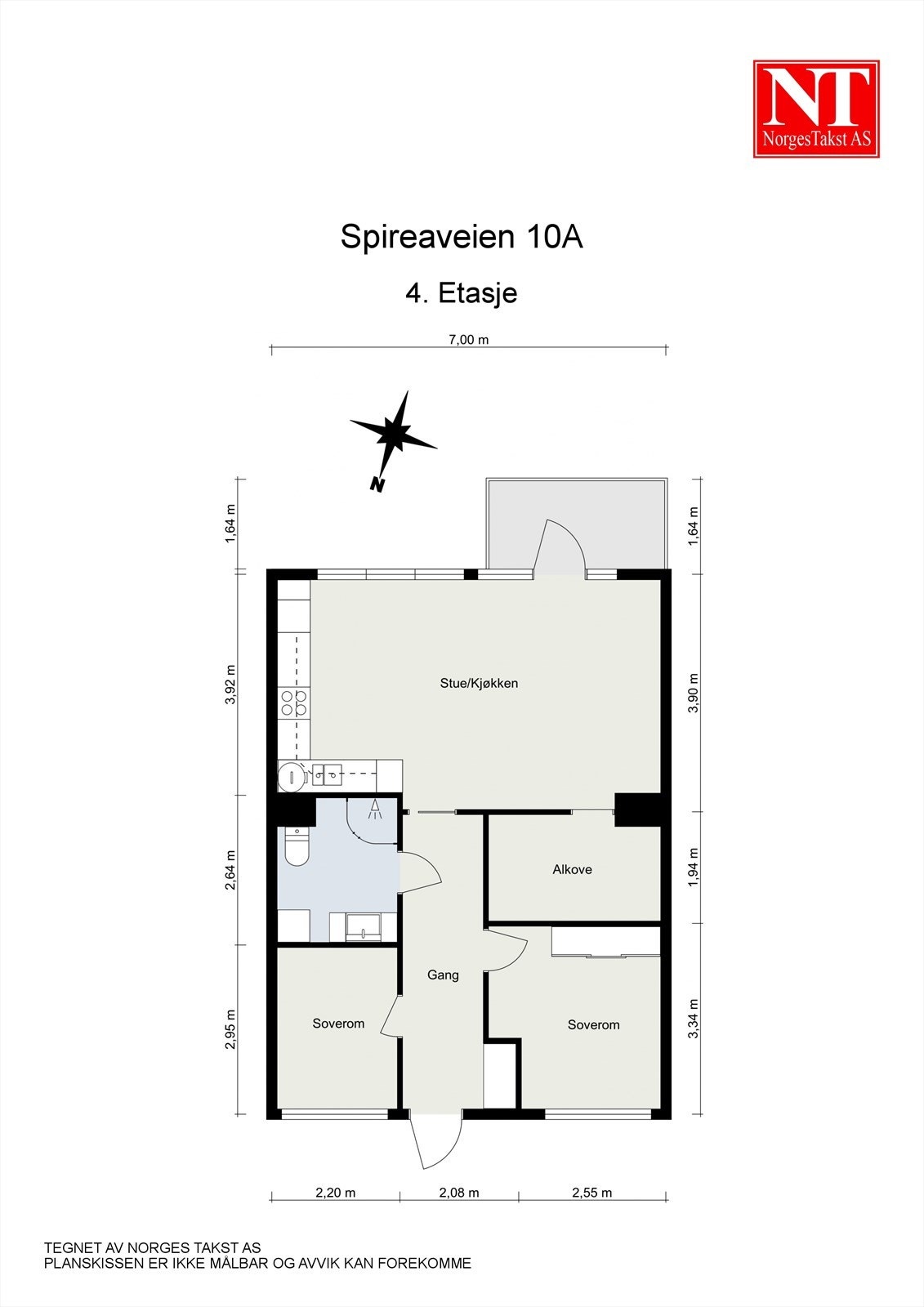 Målsatt plantegning Galleribilde