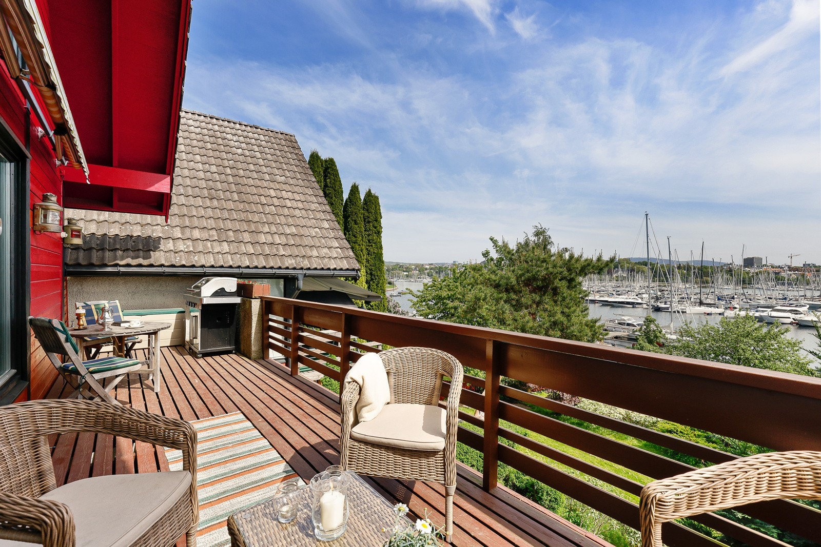 Utsikt fra hovedterrasse innover Frognerkilen Galleribilde