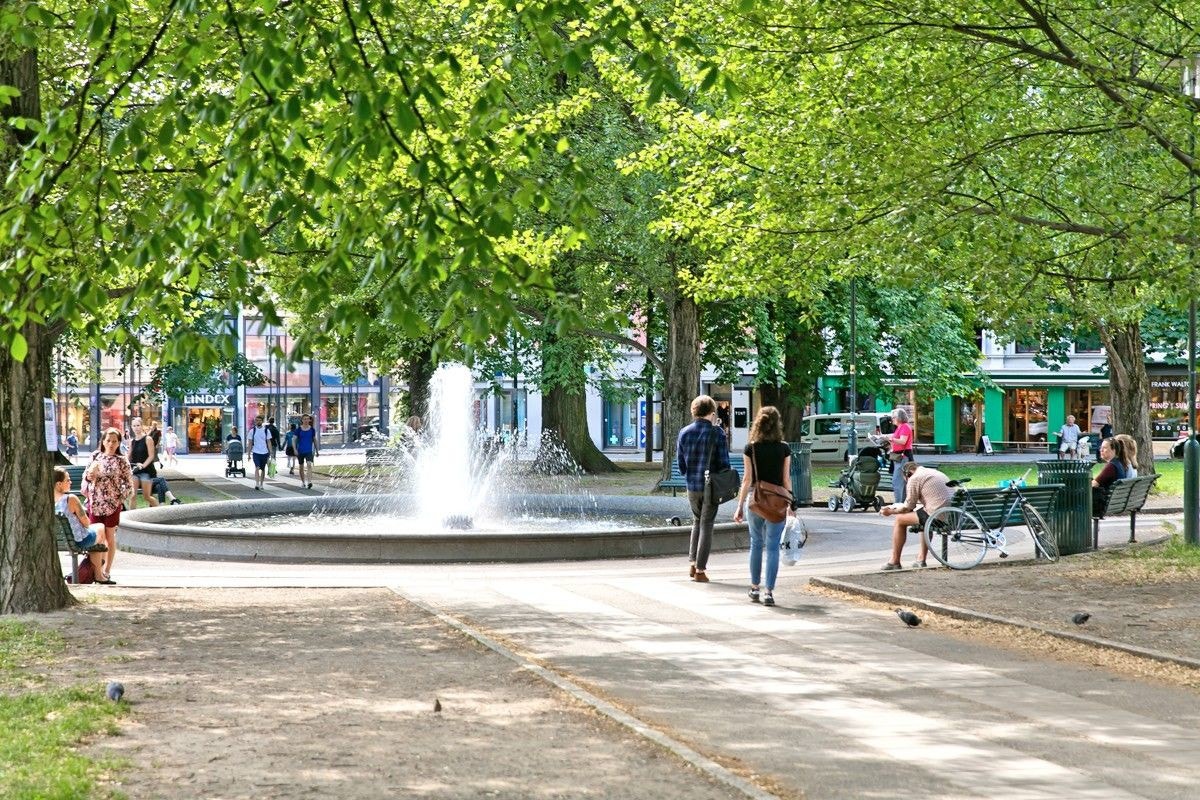 Flotte Olaf Ryes Plass park. Galleribilde