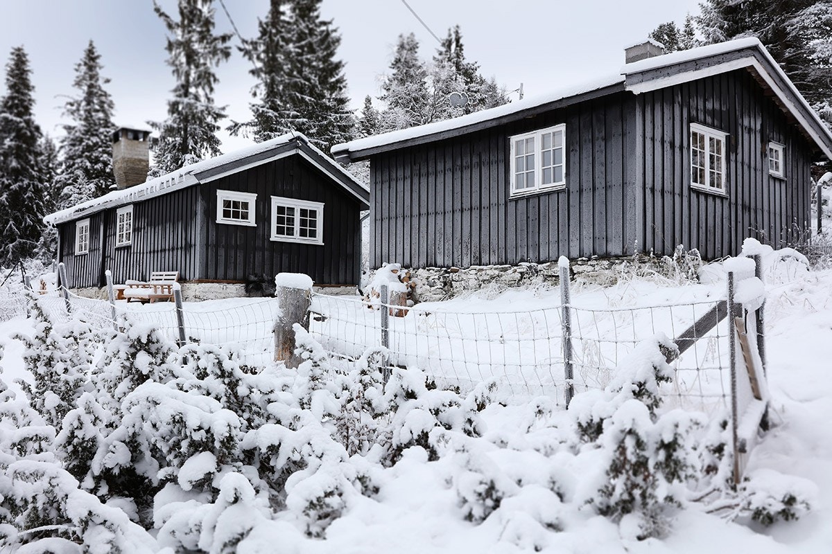 Hytta er fra omkring 1956 og annekset fra ca 1970. Nytt tak på hytta i 2016. Galleribilde