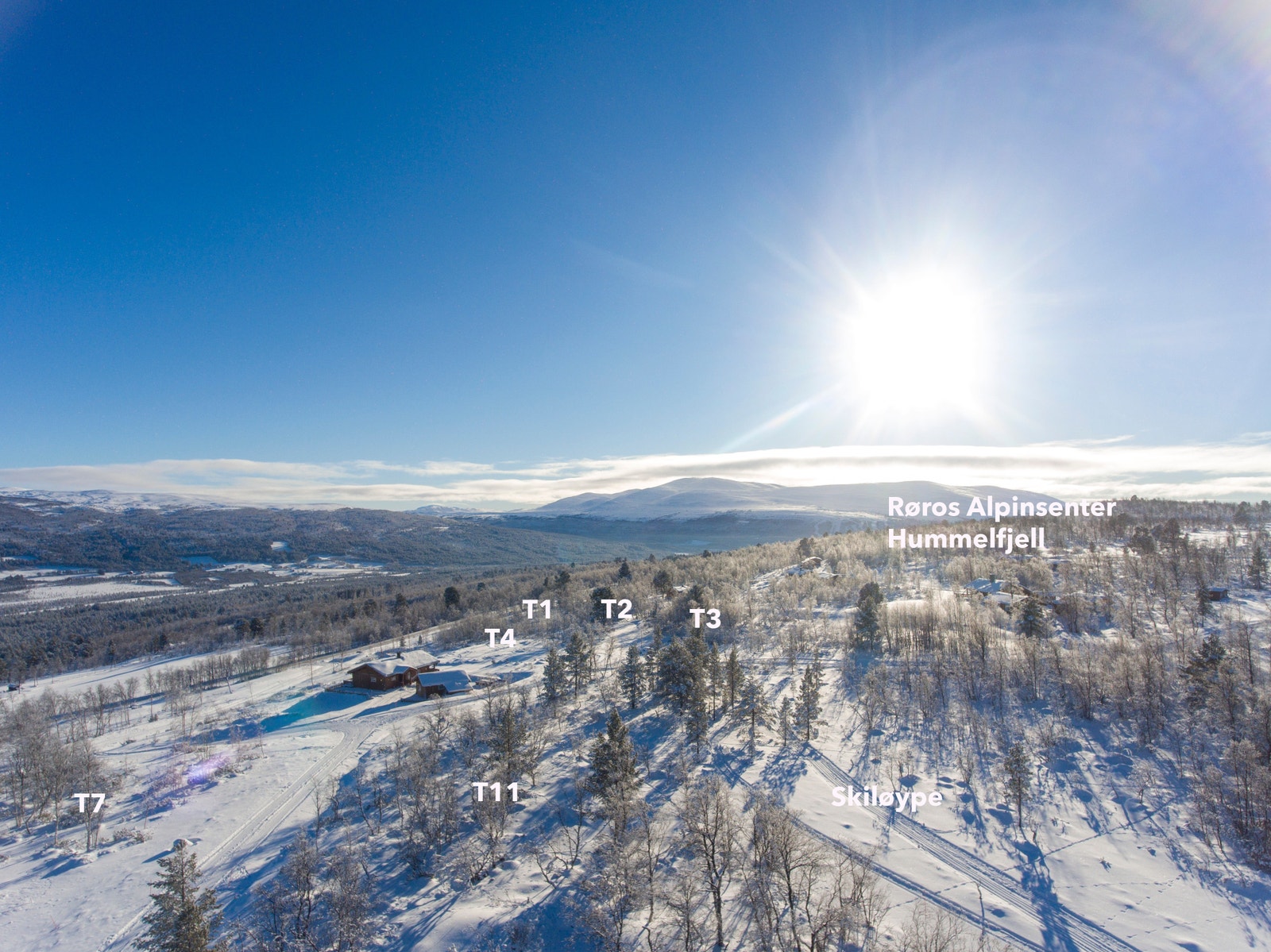Hyttefeltet ligger 10 minutter unna Røros Alpinsenter og helårs skiskytterarena Galleribilde