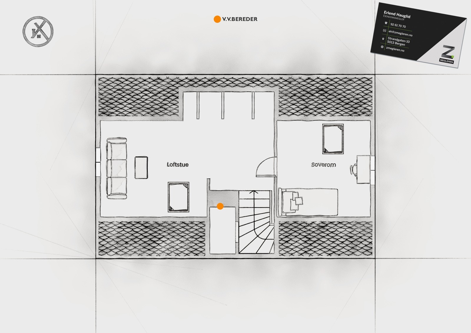 Plantegning loft Galleribilde
