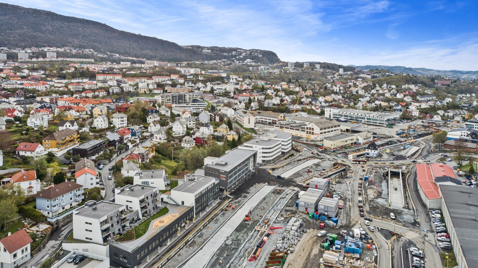 Dronefoto over nabolaget Galleribilde