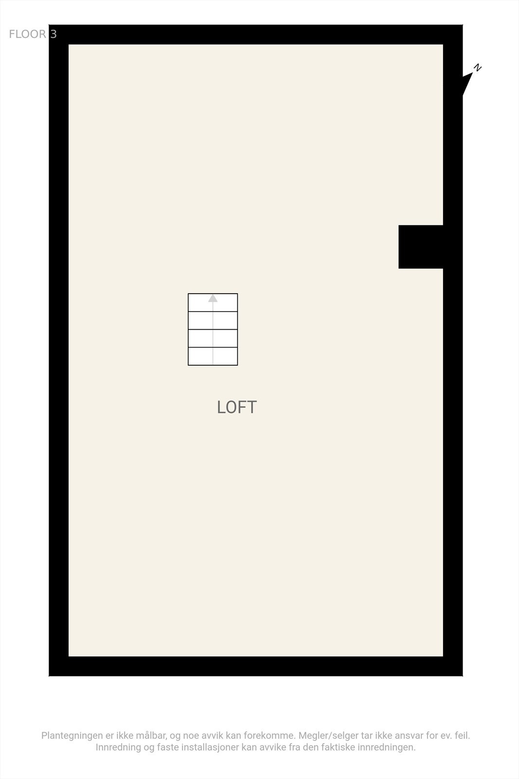 Plantegning loft. Galleribilde
