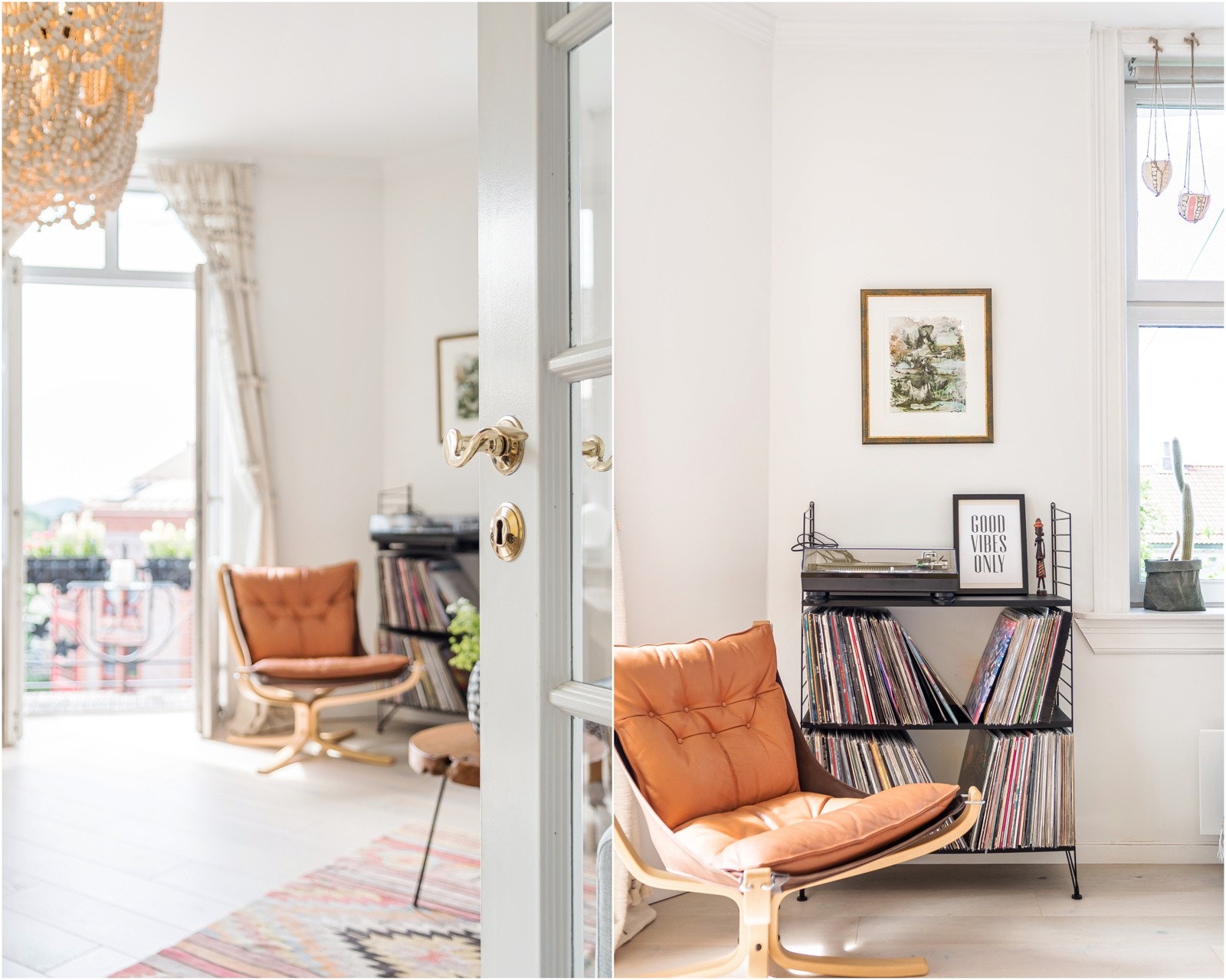 Leiligheten har klassiske detaljer som blant annet 2,75 meter takhøyde og store vindusflater Galleribilde