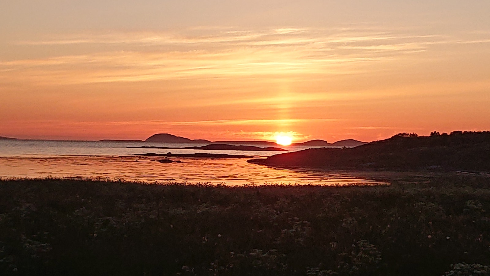 Kveldsbilder tatt fra område ved hyttefelt Galleribilde