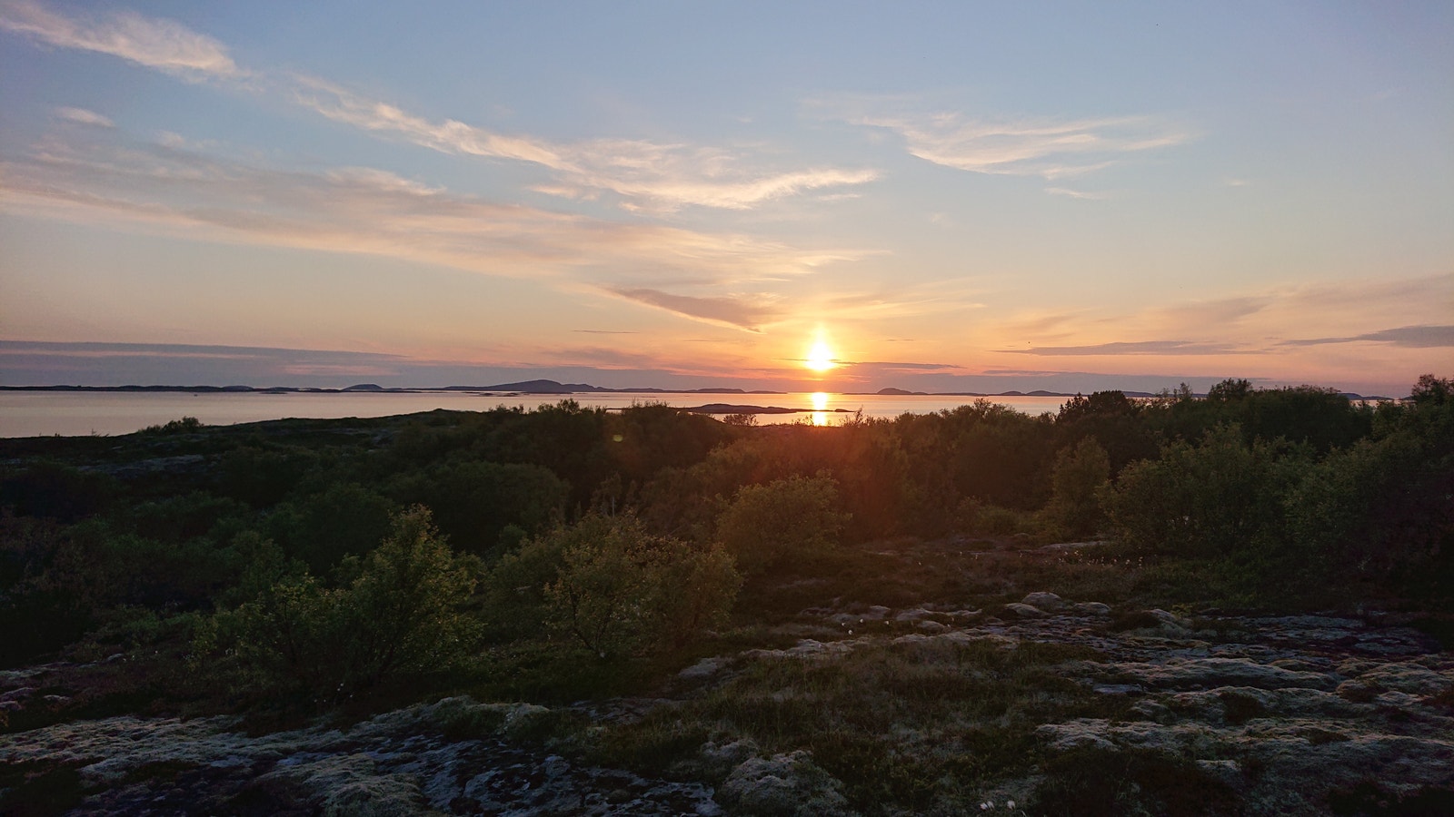 Kveldsbilder tatt fra område ved hyttefelt Galleribilde