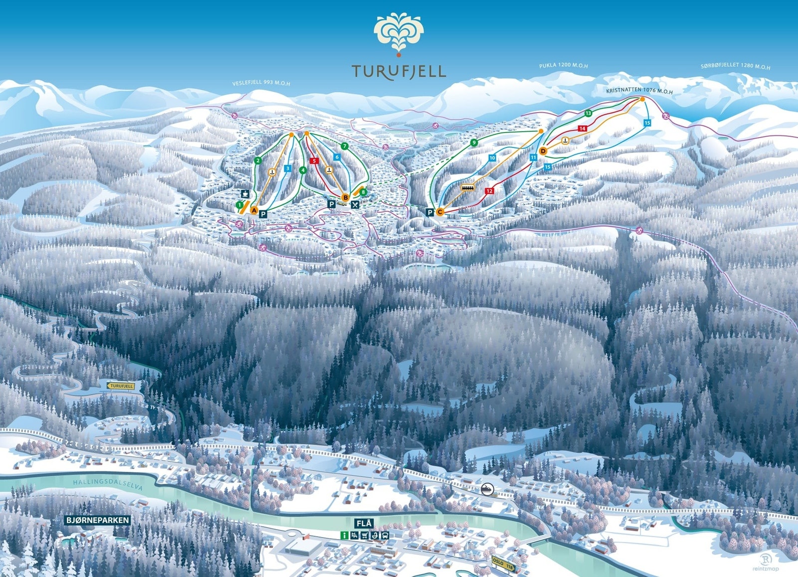 Oversiktsbilde på Turufjell Galleribilde