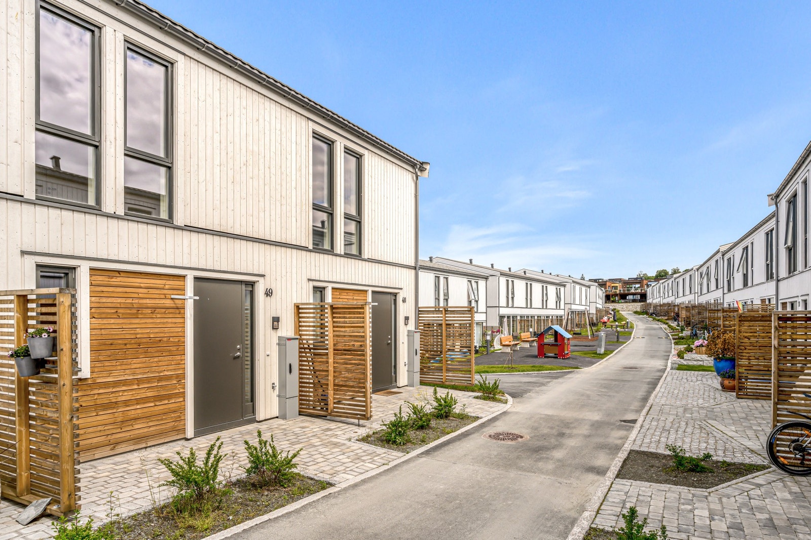 Trygge og bilfrie "gater" Galleribilde