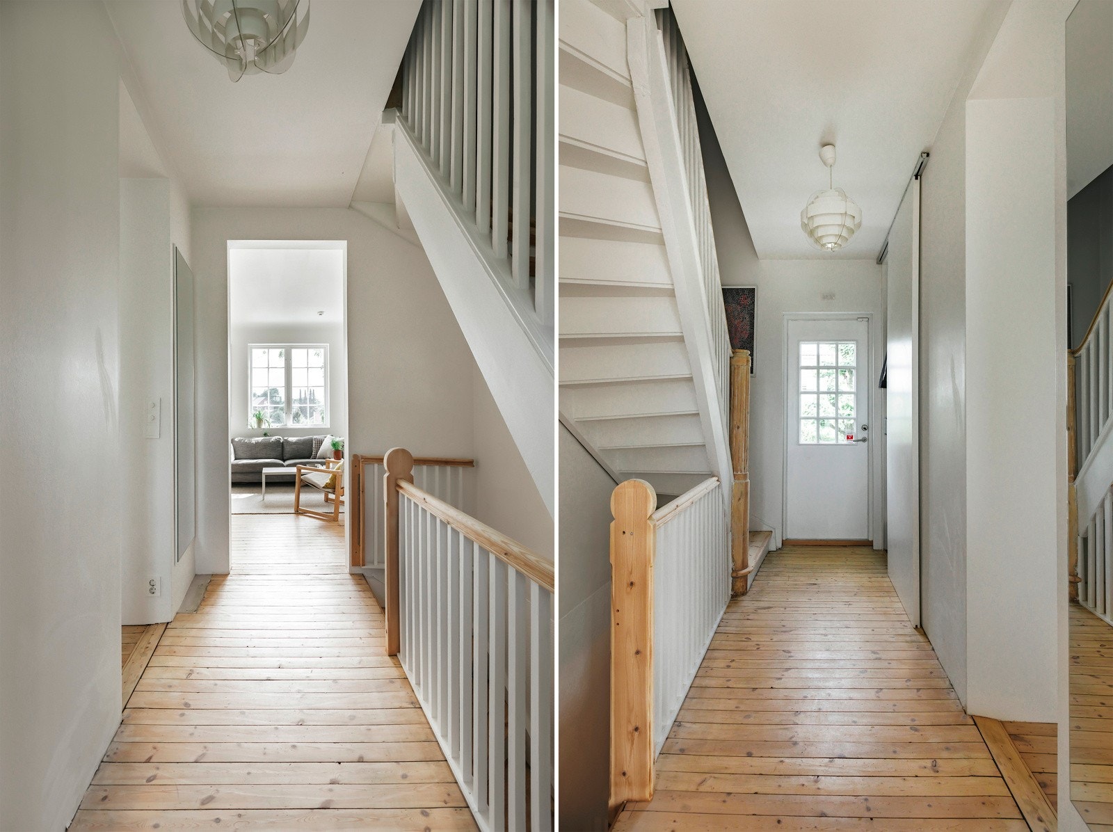 Vel inne i entréen, der man ser tvers gjennom huset. Galleribilde