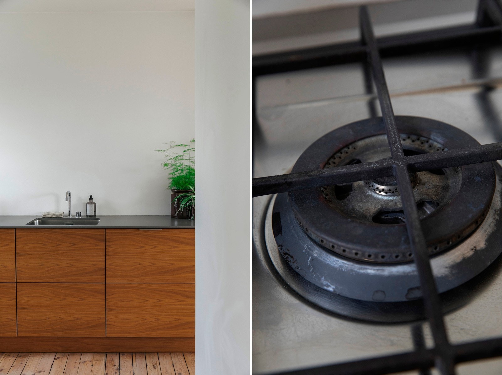 Det er integrert gasskomfyrtopp fra SMEG. Galleribilde