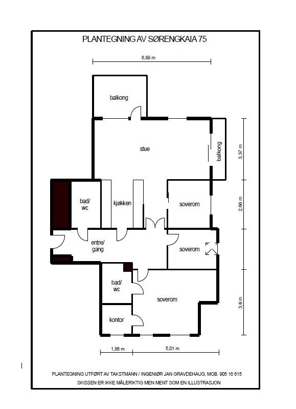 Plantegning - Sørengkaia 75. Galleribilde