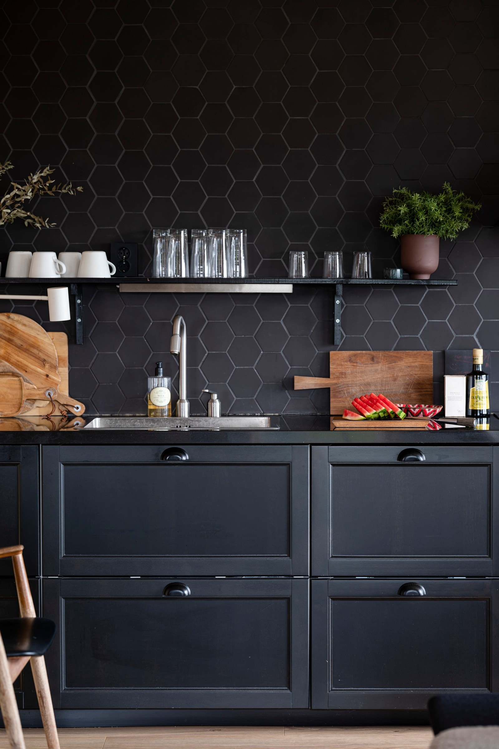 Moderne ett-greps armatur fra Vipp. Galleribilde