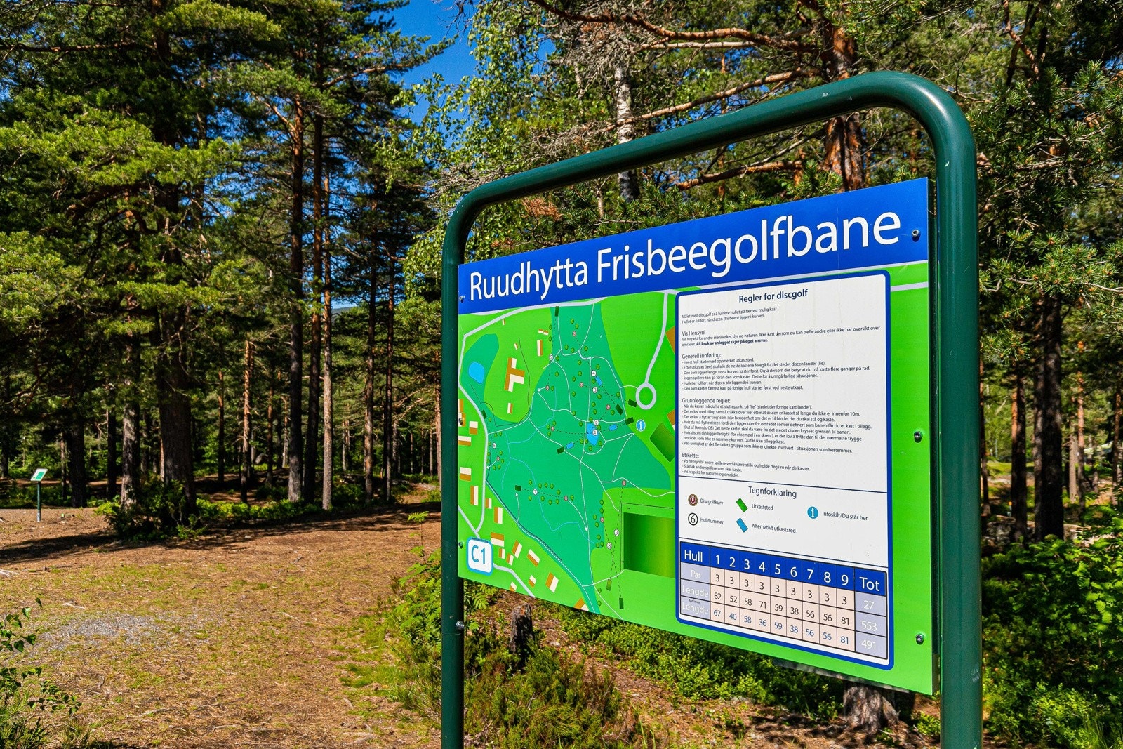 Ruudhytta frisbeegolfbane ligger med kort avstand fra leiligheten. Galleribilde