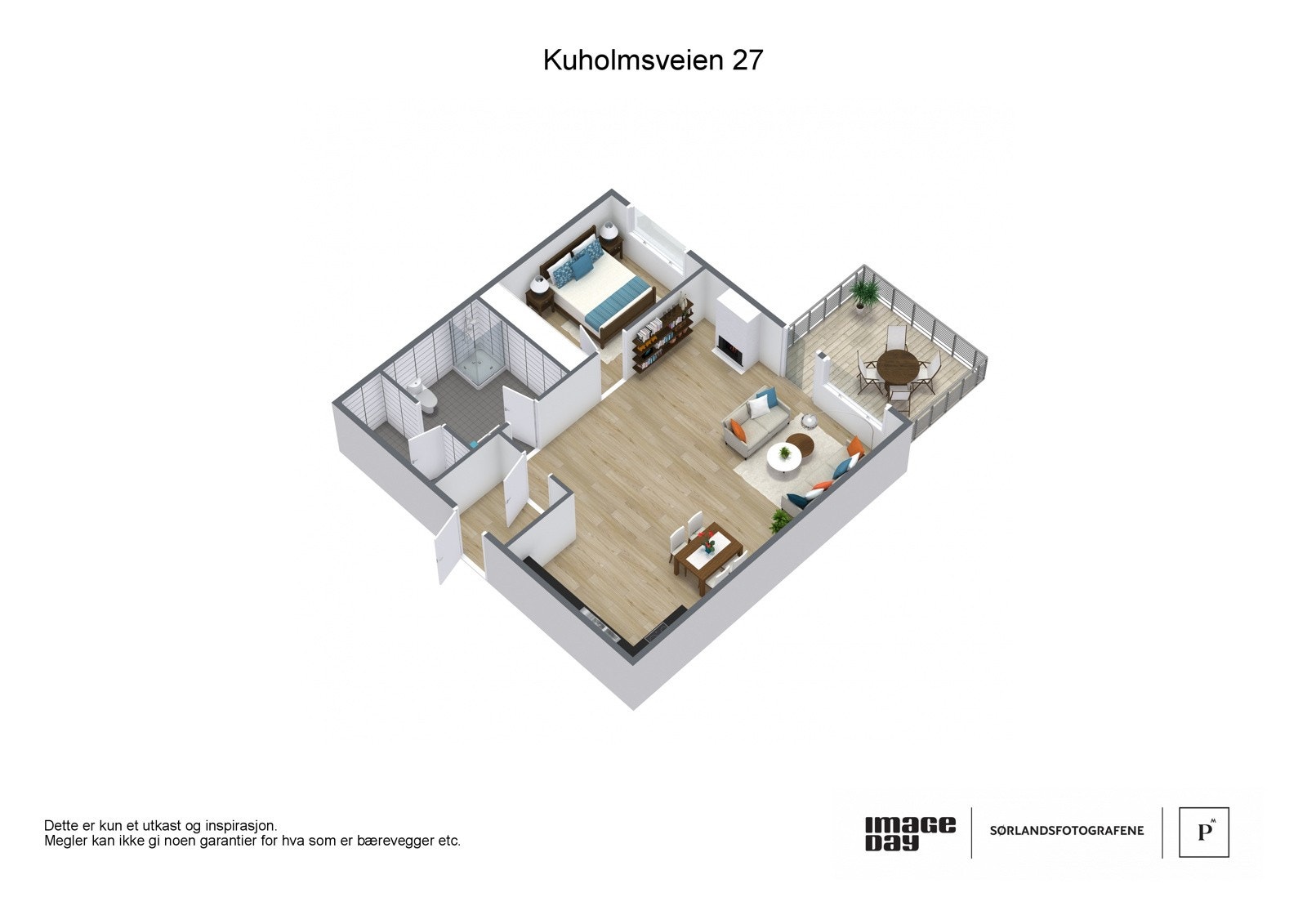 3 D plantegning fra fotograf Galleribilde