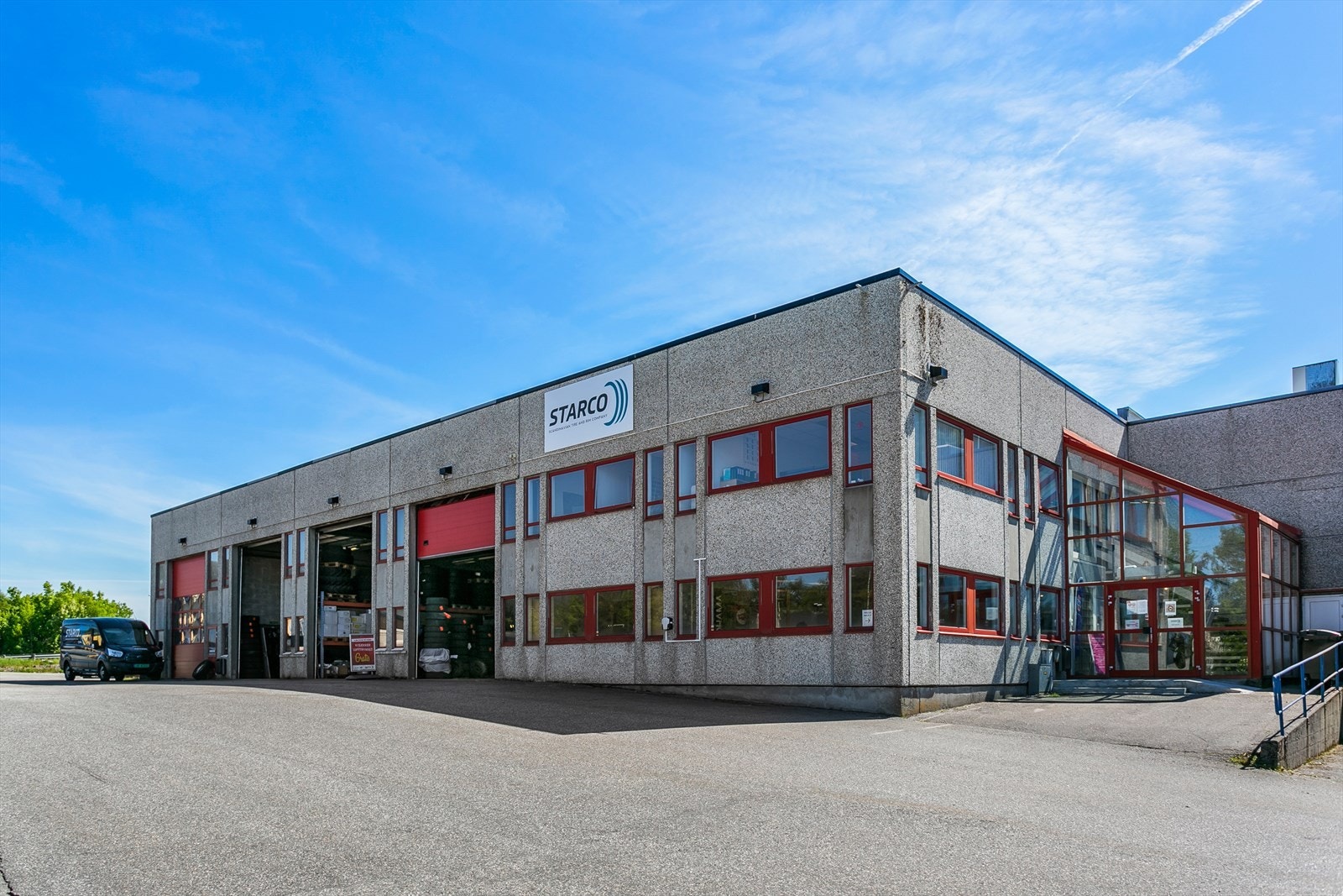 Fasaden på bygget. Galleribilde