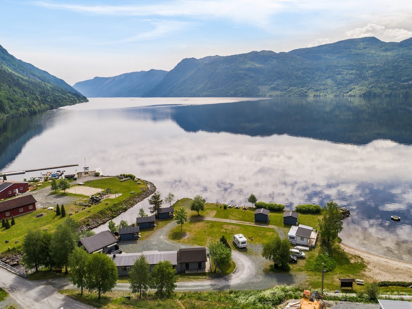 Bandak camping med sin flotte beliggenhet Galleribilde