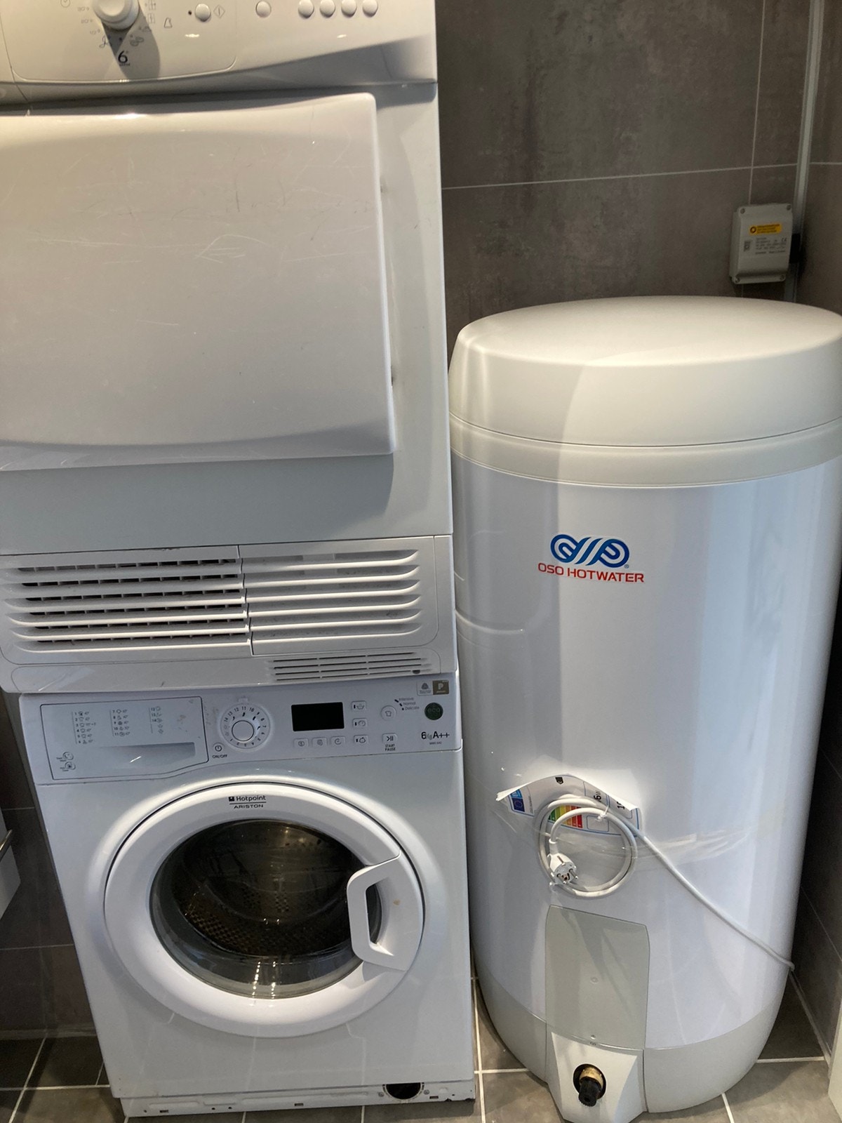 Vaskemaskin tørketrommel inngår Galleribilde