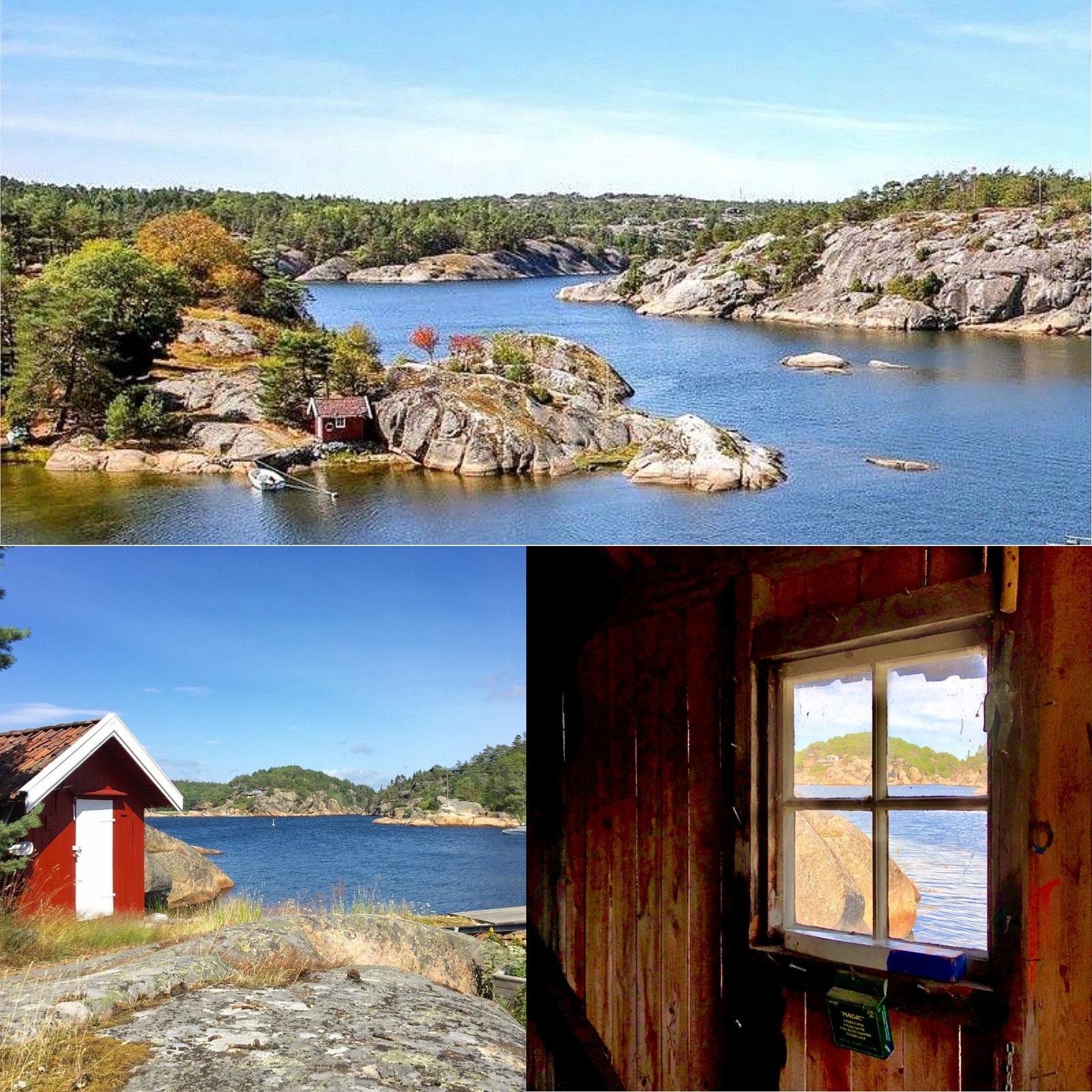 Svaberg og sjøbod på eiendommen som kan benyttes i leieperioden. Galleribilde