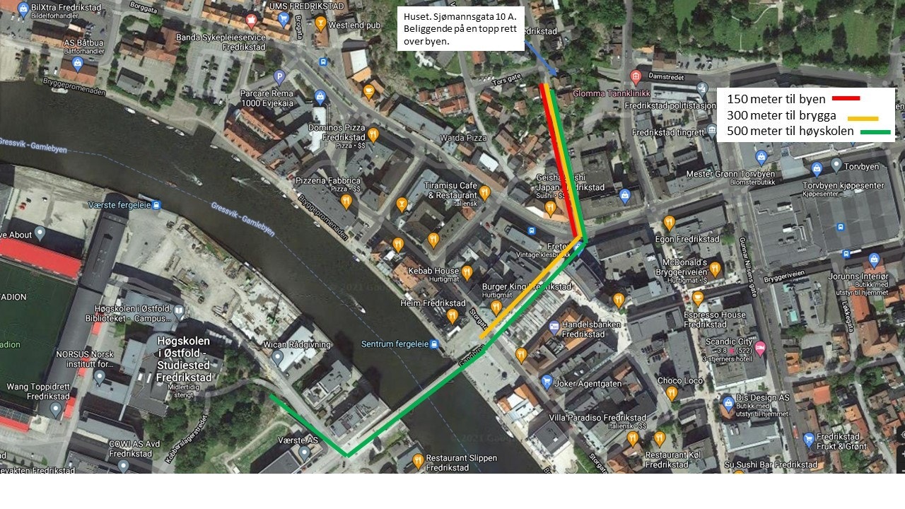 Boligen ligger meget sentralt, men stille og rolig Galleribilde