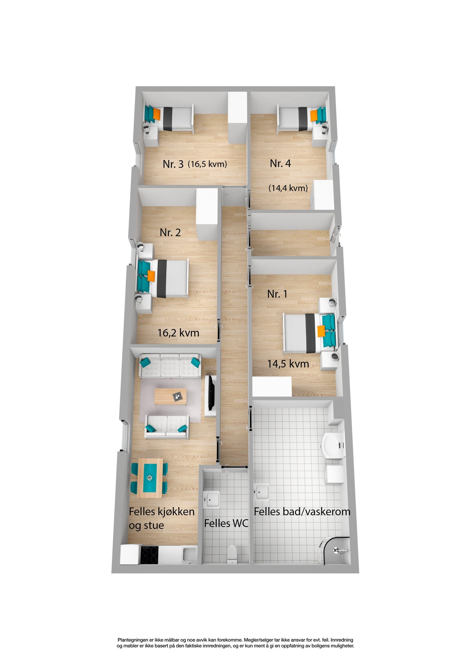 Plantegning for hele etasjen Galleribilde