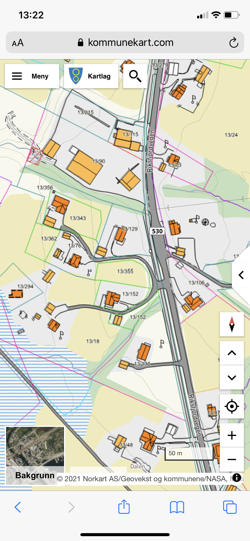 Kartutsnitt Galleribilde