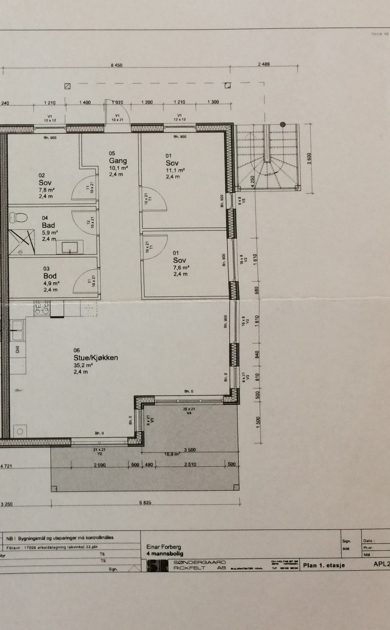 Plantegning av leiligheten Galleribilde