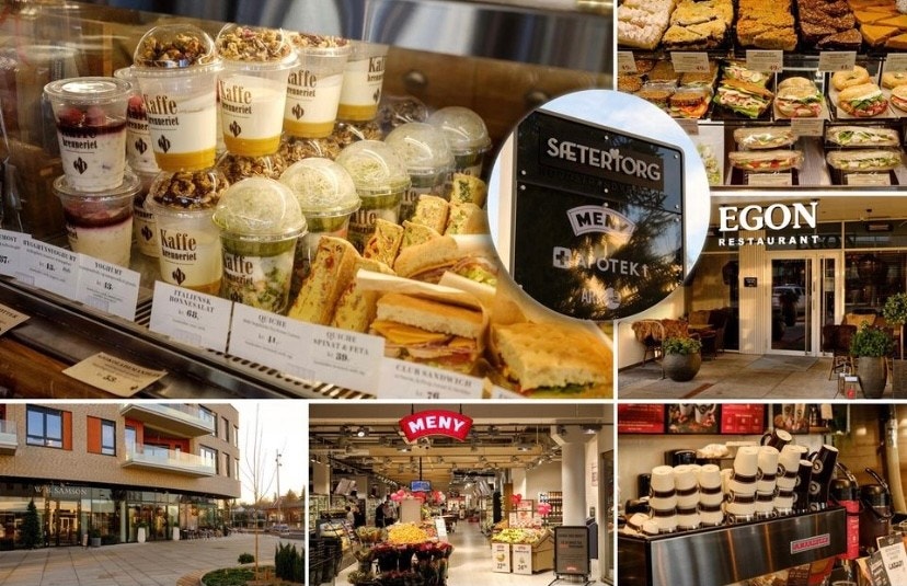 Her finner man et bredt utvalg av cafeér og butikker. Galleribilde