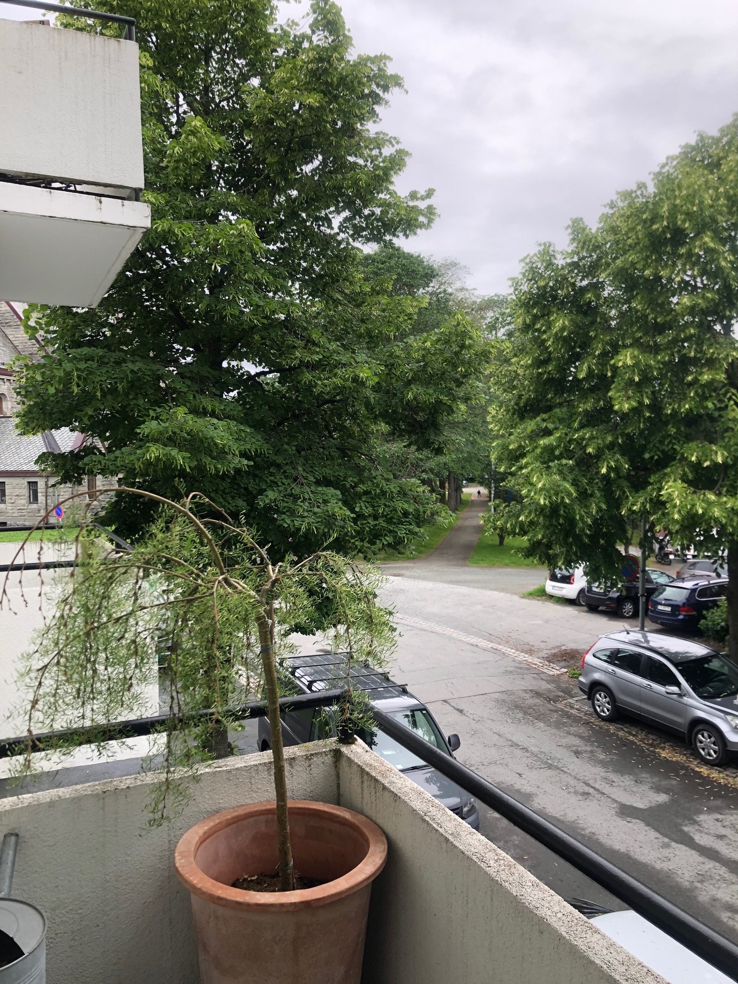 Utsikt fra balkong Galleribilde