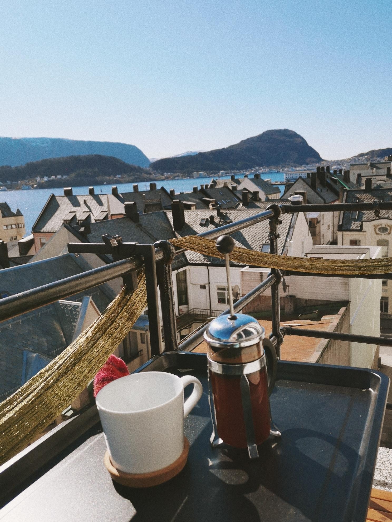 Meget gode solforhold på balkong Galleribilde