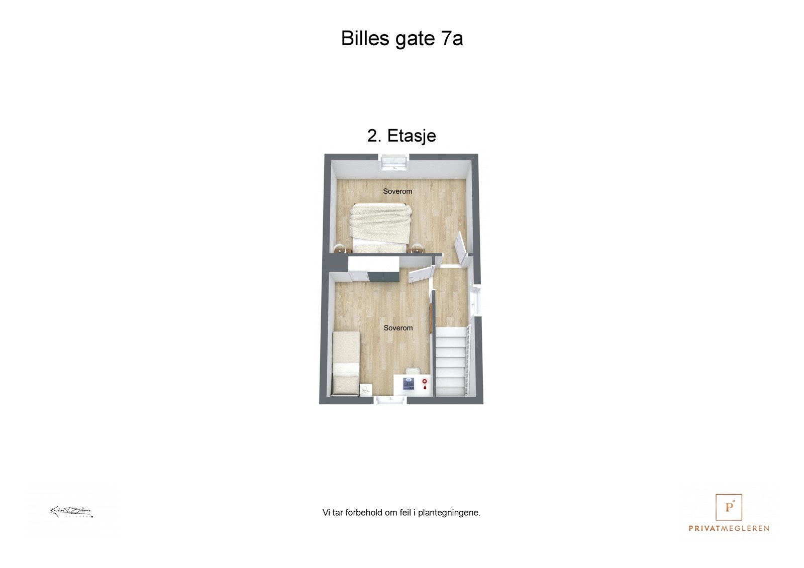 3D Plantegning 2. etasje Galleribilde