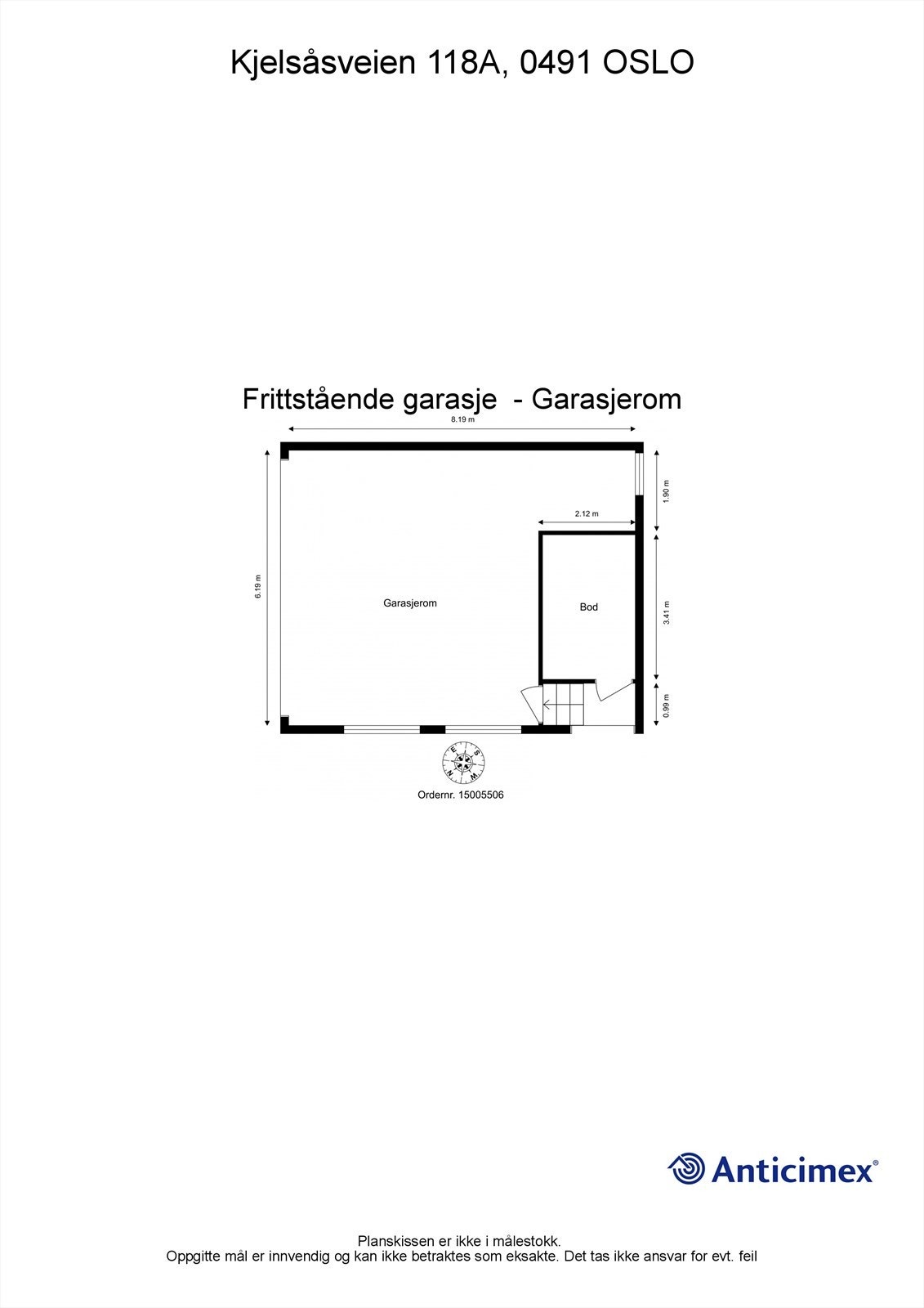Plantegning garasje. Galleribilde