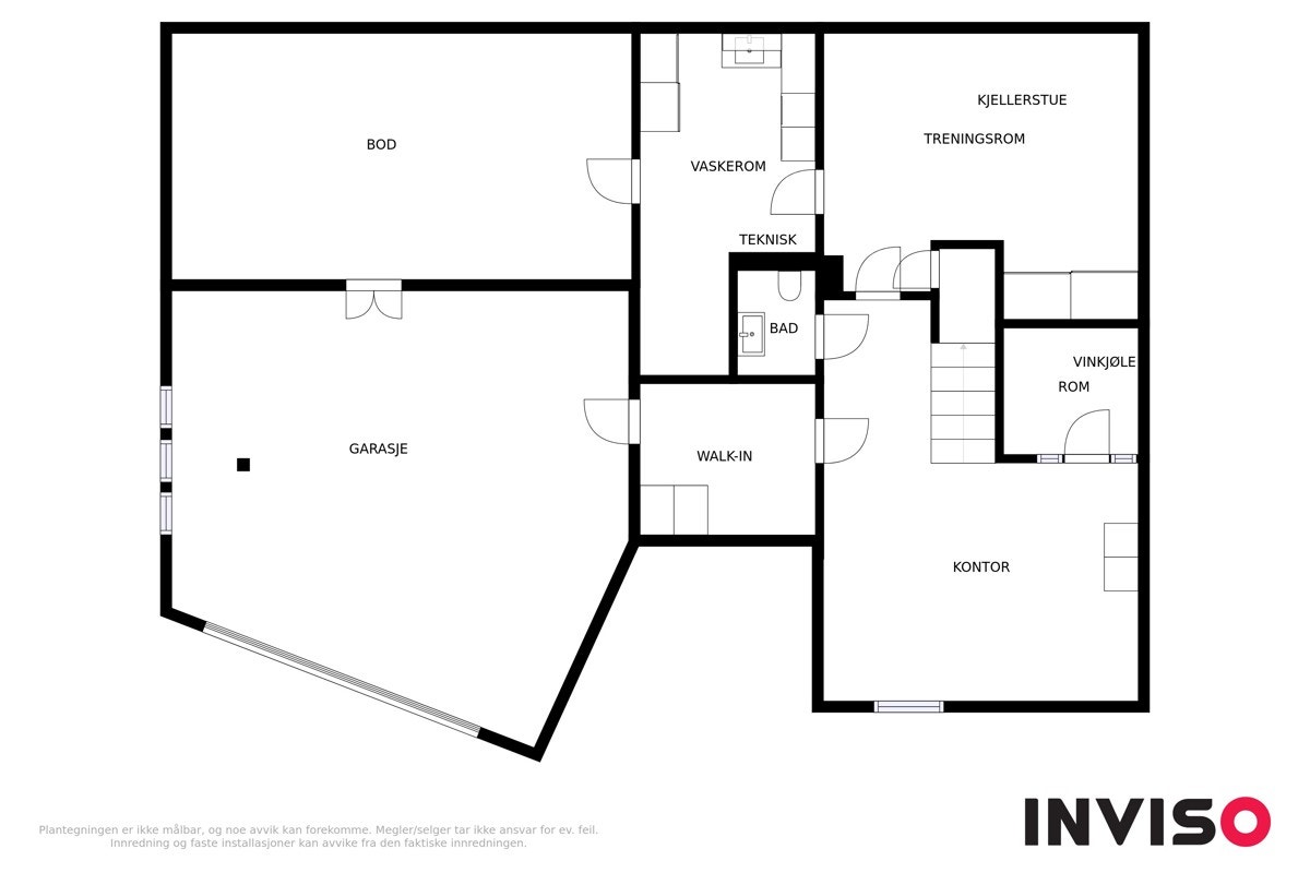 Plantegning underetasje. Galleribilde