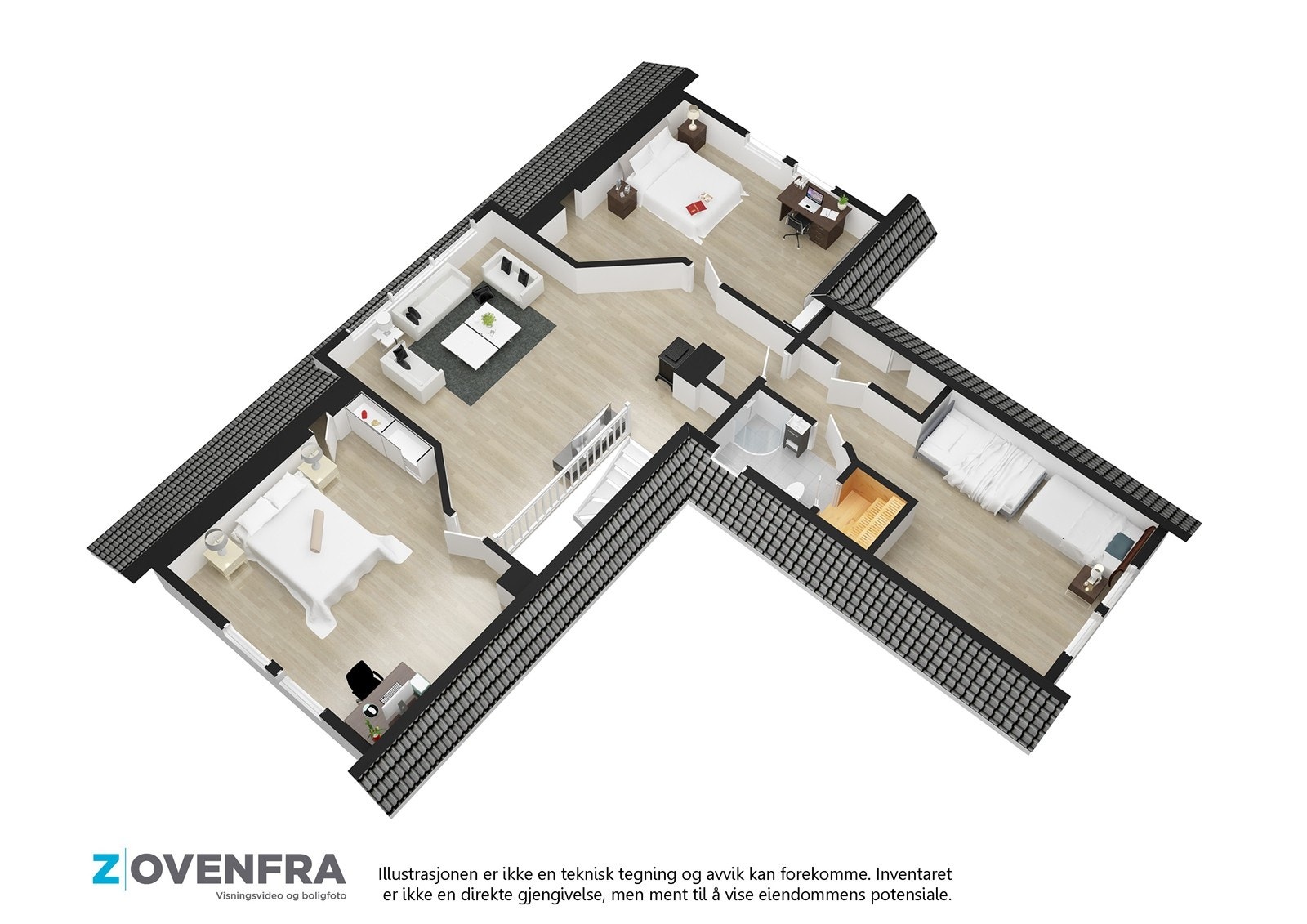 Plantegning toppetasjen Galleribilde