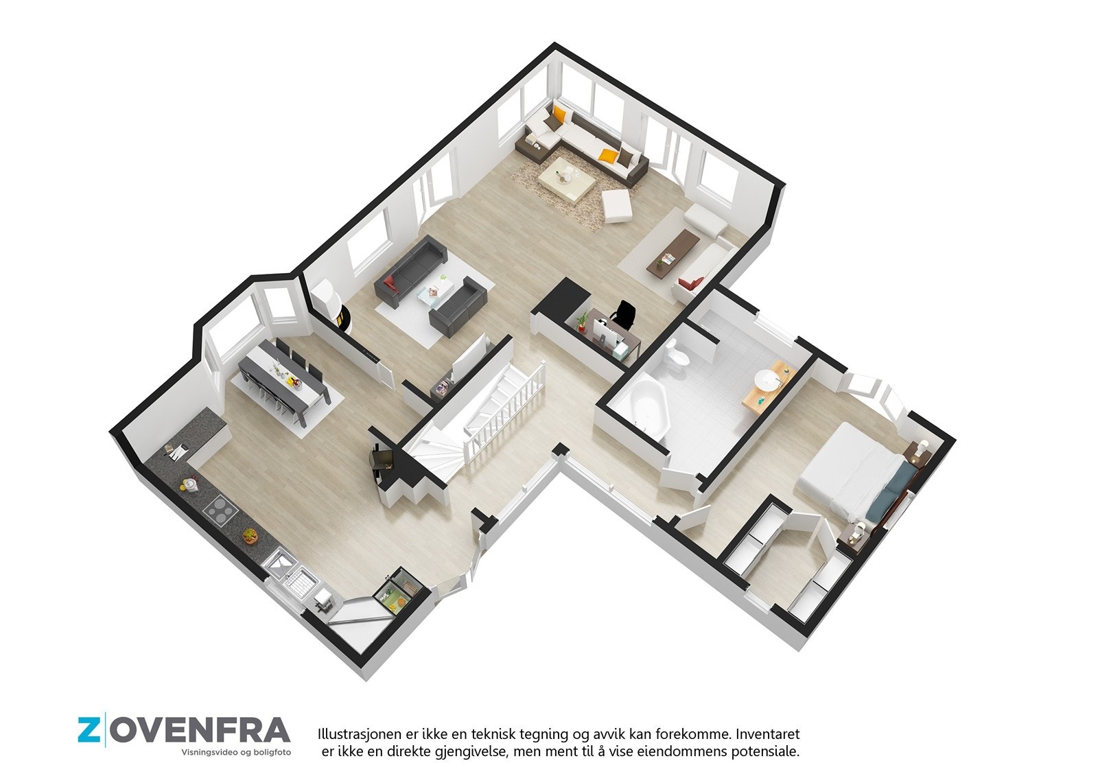 Plantegning hovedetasjen Galleribilde