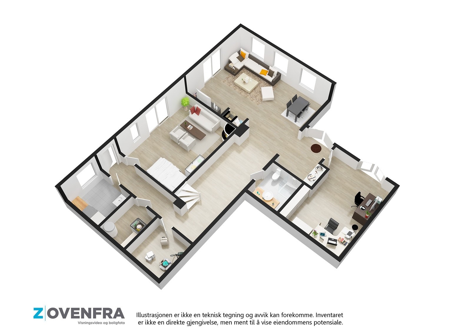 Plantegning 1.etg. Galleribilde