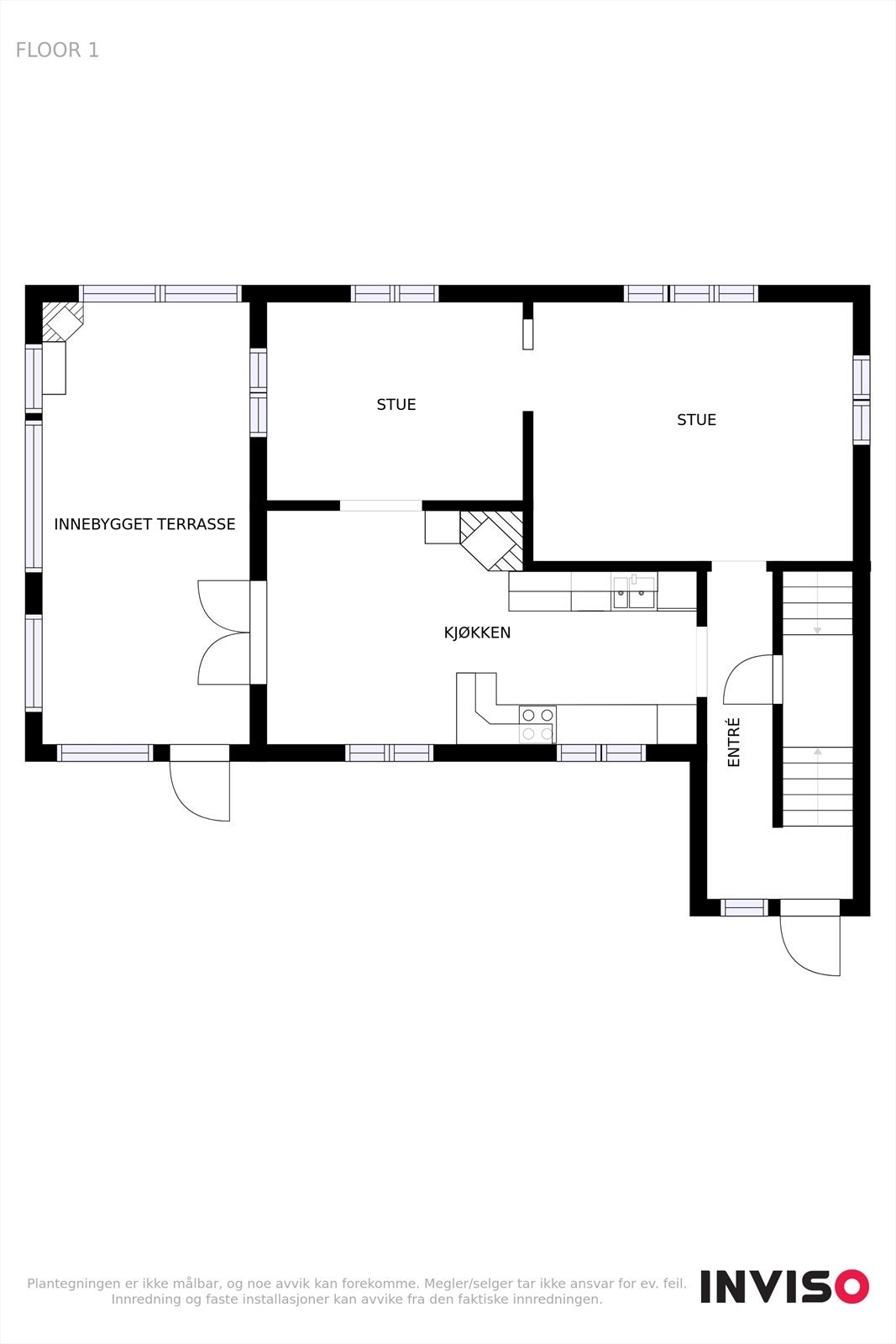 Plantegning 1.etg. Galleribilde