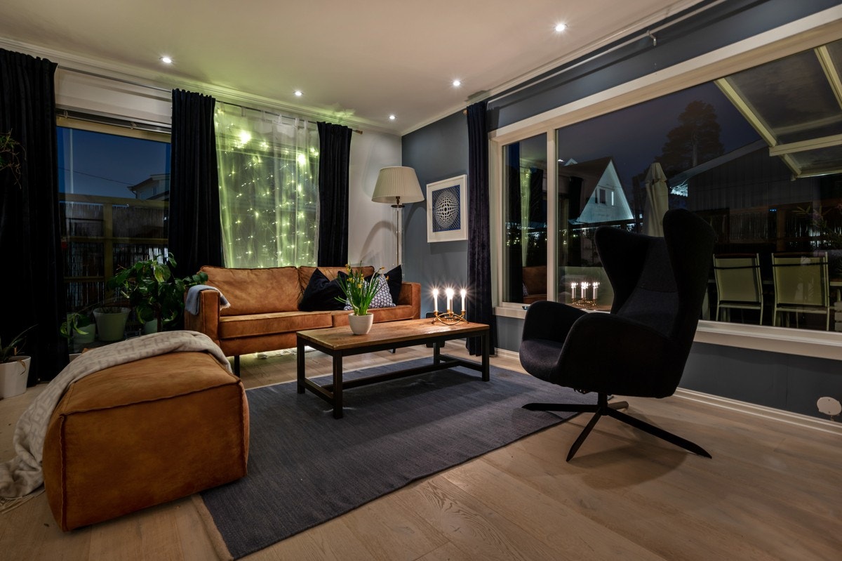 I stuen kan man samles på hyggelige kvelder. Galleribilde