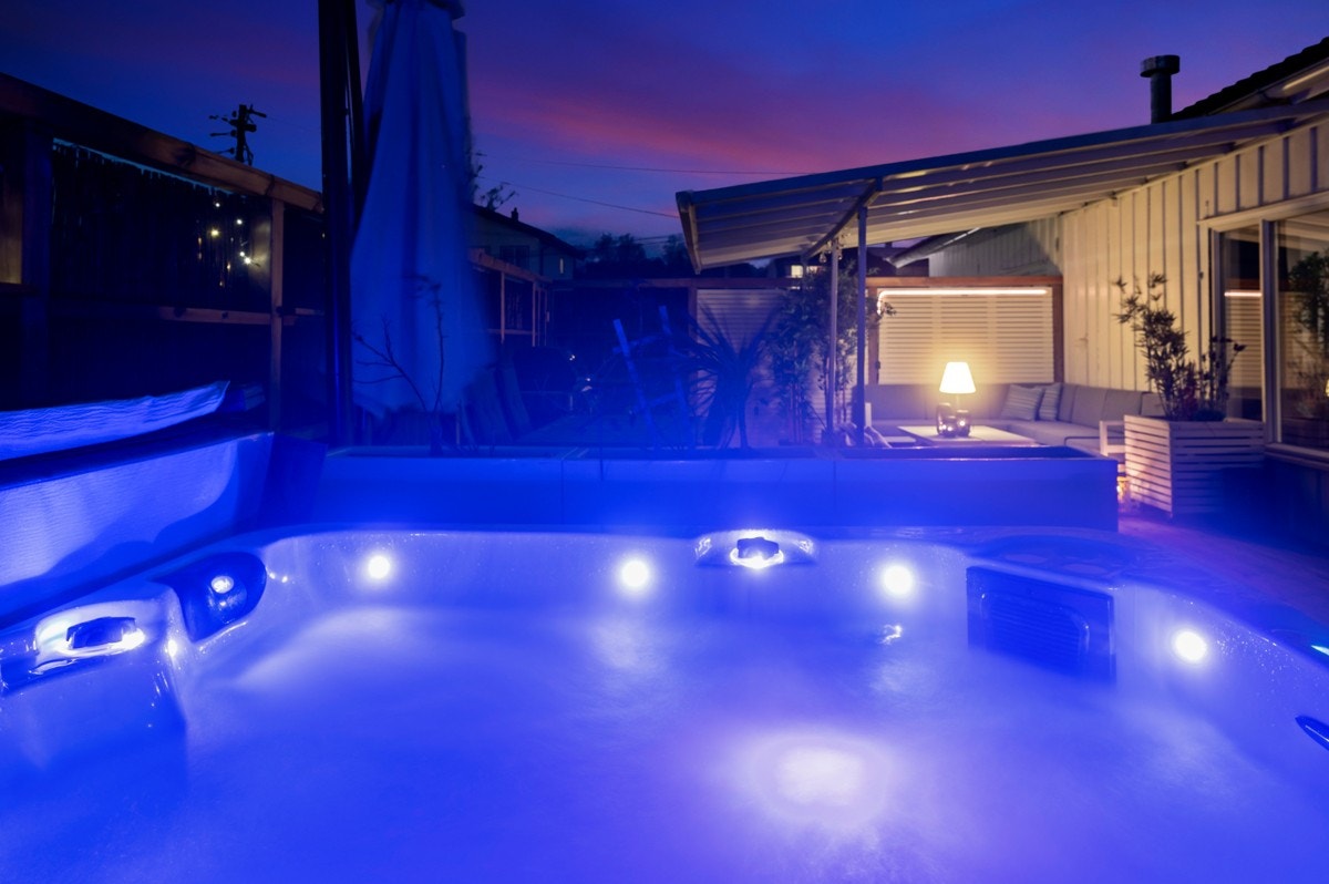 Kveldsstemning fra boblebadet. Galleribilde