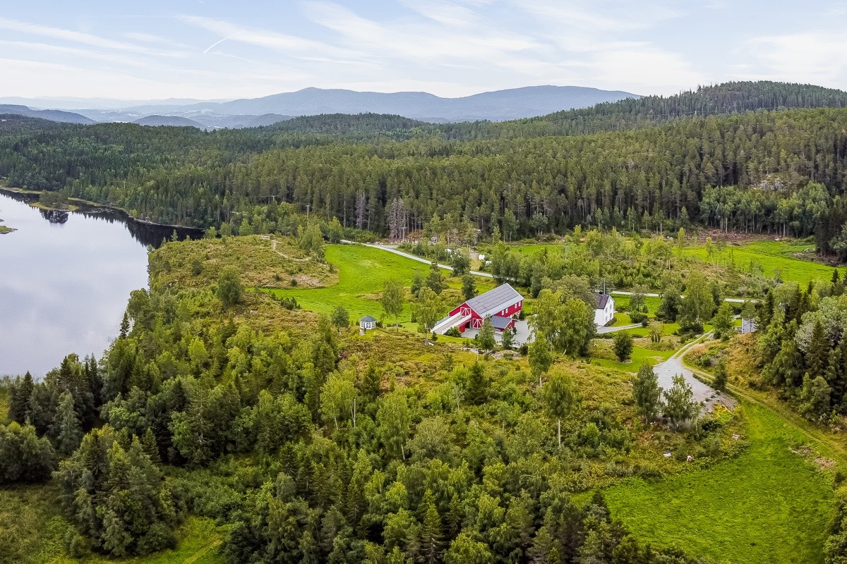 Eiendommen består av en fantastisk opparbeidet hage med uttallige bærbusker og frukttrær. Man har lang grense mot Hovdalsvatnet, og ellers naturtomt og noe beiteområde om ønskelig. Galleribilde
