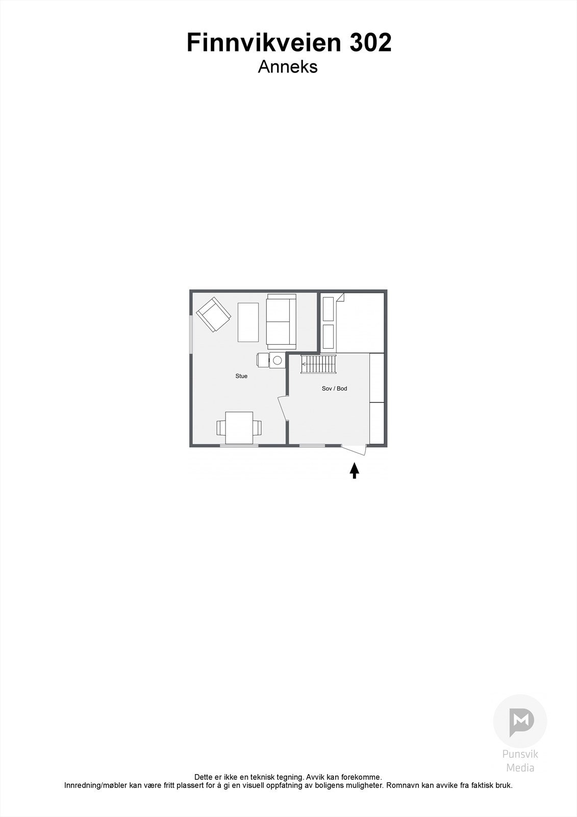 Finnvikveien 302 - Anneks - 2D Galleribilde