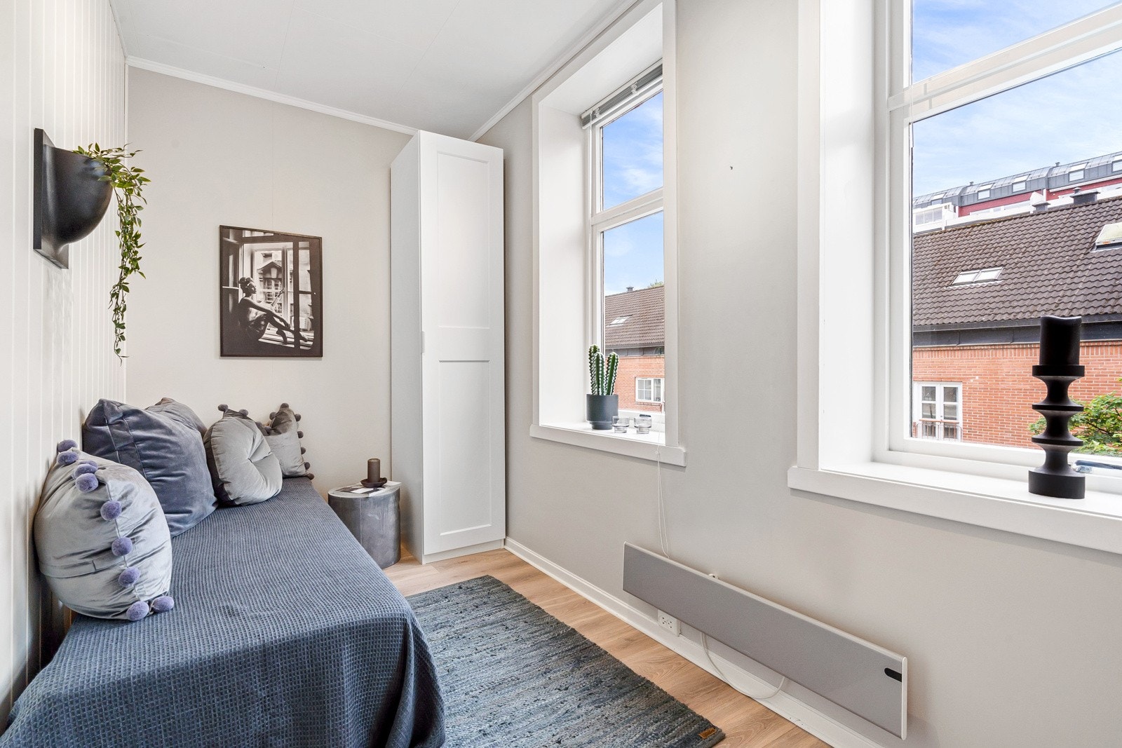 Soverom 3 er på 7 kvm og kan enkelt innredes som kontor eller gjesterom Galleribilde