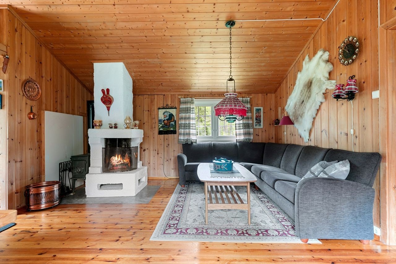 Tradisjonell hyttestil med hele og fine flater. Galleribilde