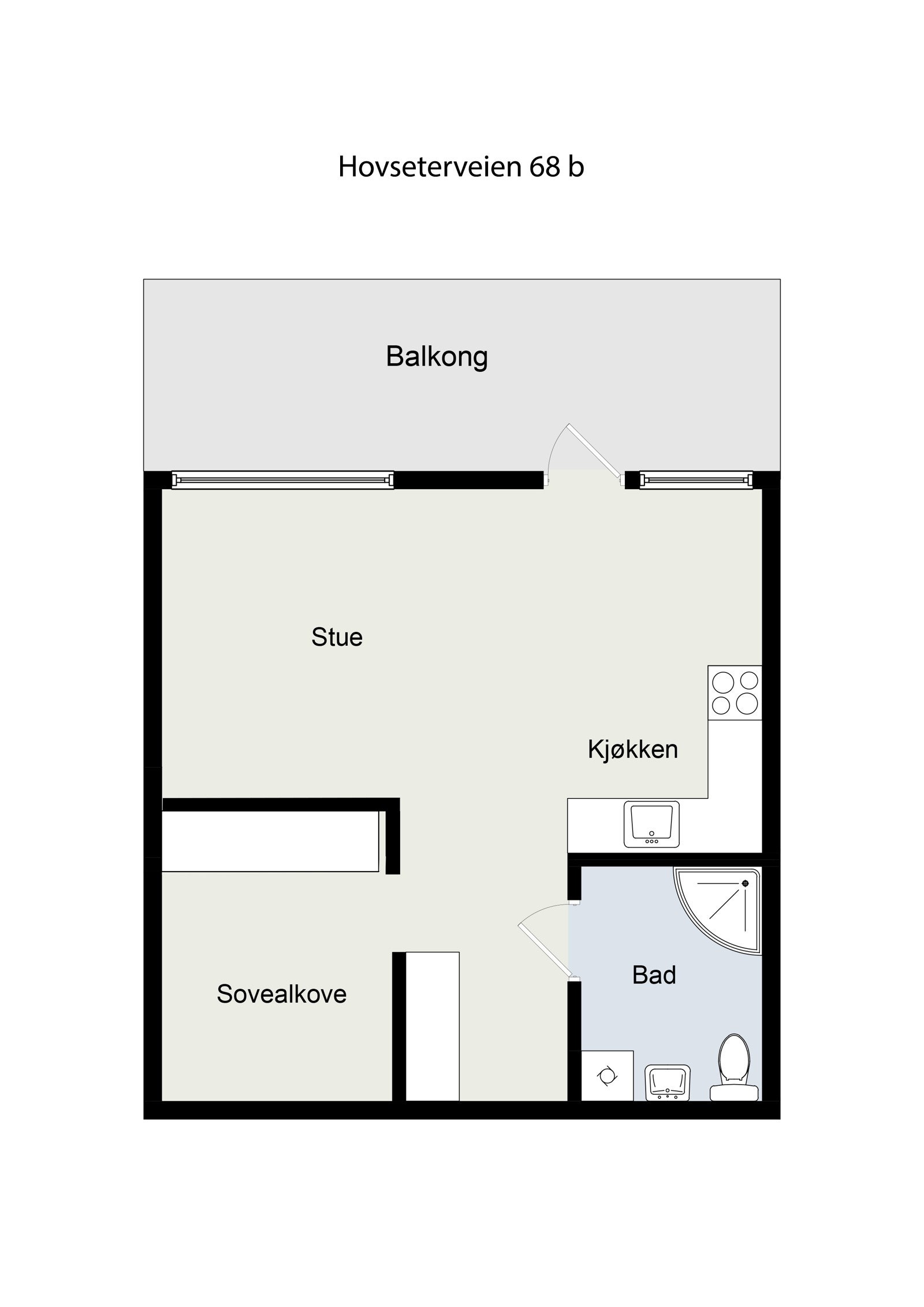 Plantegning - Ikke målbar og avvik kan forekomme. Galleribilde