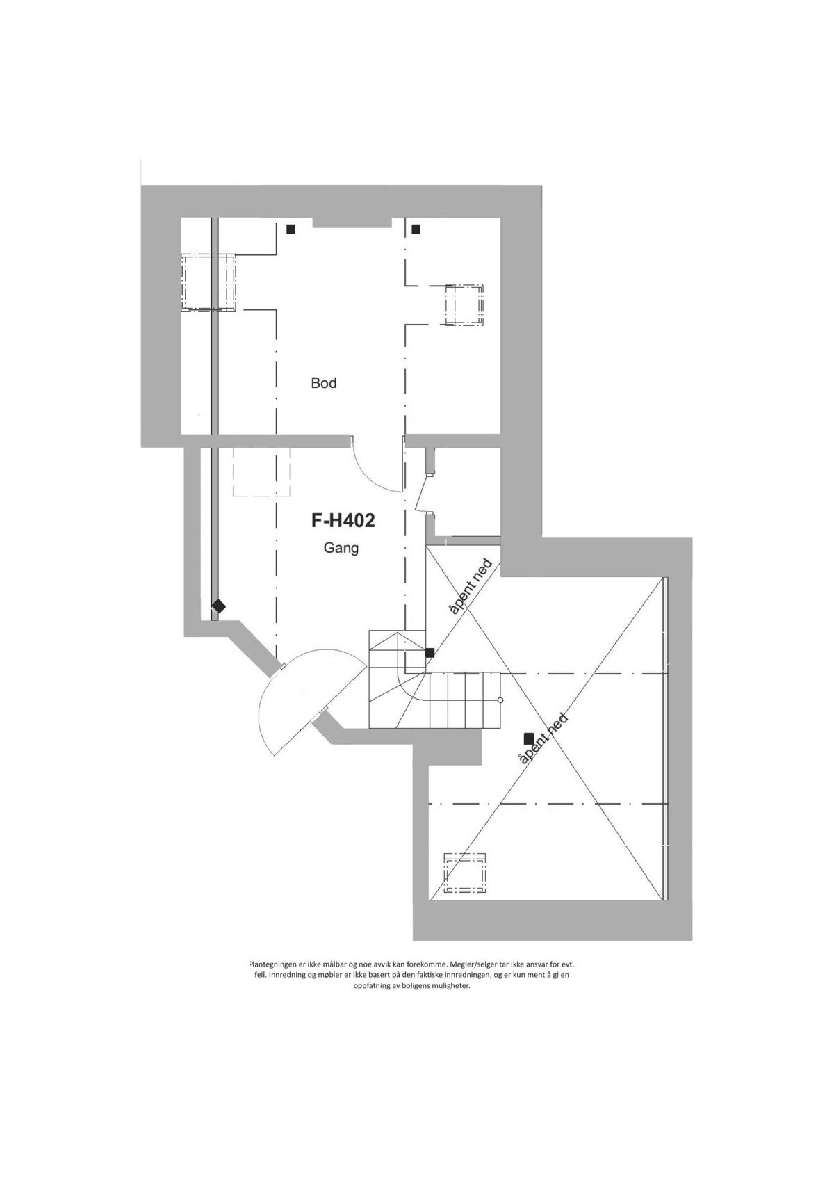 Plantegning øvre plan. Galleribilde